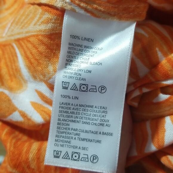 NWT Cleveland Browns Tommy Bahama Women's Linen Button Down Shirt - Picture 6 of 8